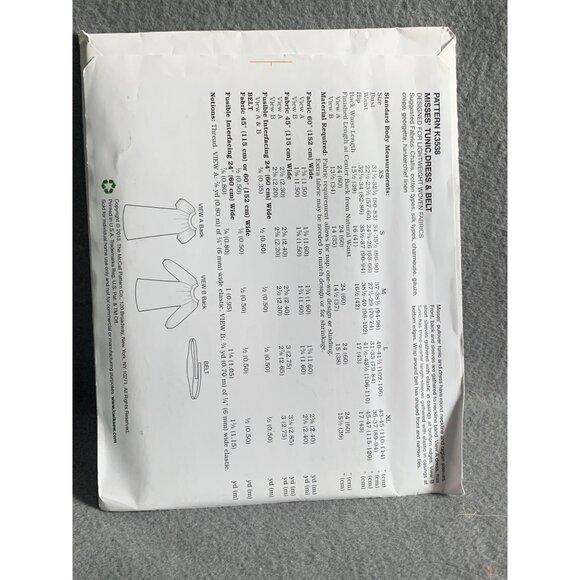 Kwik Sew K3538 Misses Dress Shirt Belt Pattern Sizes XS-XL uncut - Picture 2 of 2